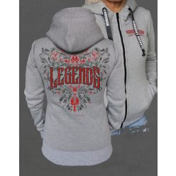 Legends - Népi motívumos női cipzáras, kapucnis pulóver