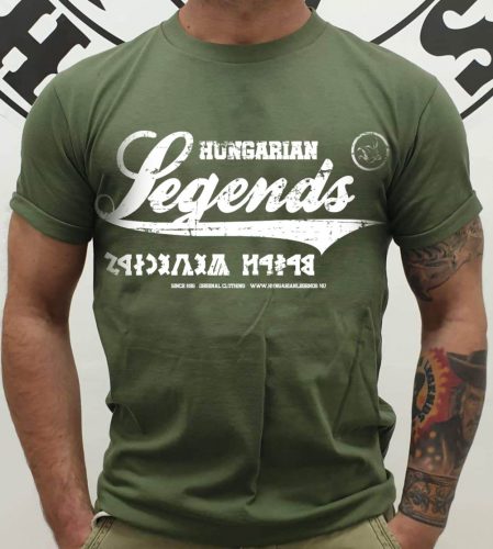 Rovás írásos férfi rövid ujjú póló