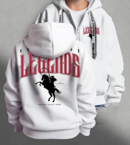 LEGENDS - Csikós gyerek kapucnis, cipzáras pulóver