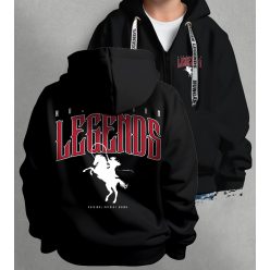 LEGENDS - Csikós gyerek kapucnis, cipzáras pulóver