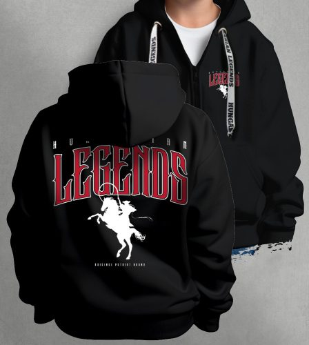 LEGENDS - Csikós gyerek kapucnis, cipzáras pulóver