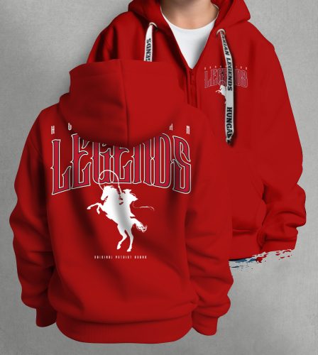 LEGENDS - Csikós gyerek kapucnis, cipzáras pulóver