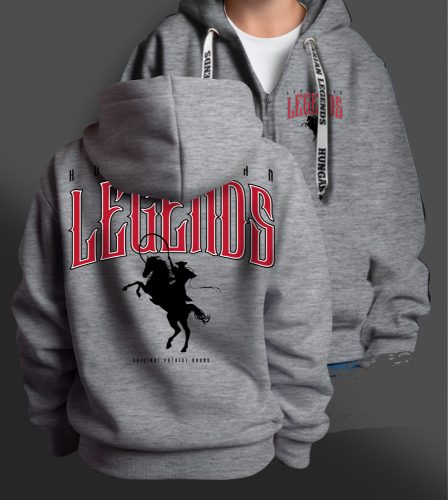 LEGENDS - Csikós gyerek kapucnis, cipzáras pulóver