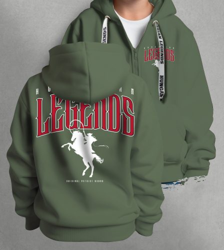 LEGENDS - Csikós gyerek kapucnis, cipzáras pulóver