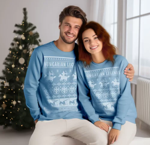 Hungarian Legends - XMAS unisex kerek nyakú pulóver