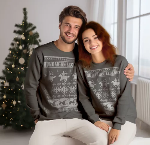Hungarian Legends - XMAS unisex kerek nyakú pulóver