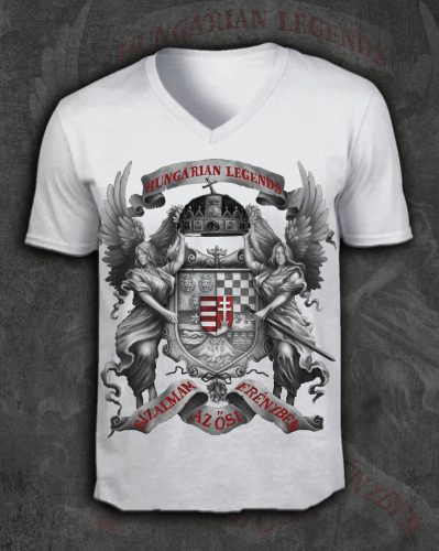 Magyarország nagycímere férfi v-nyakú póló