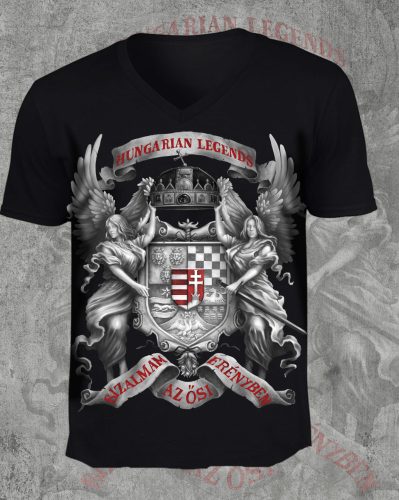 Magyarország nagycímere férfi v-nyakú póló