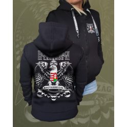 Magyarország női cipzáras, kapucnis pulóver