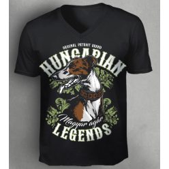 Magyar agár férfi v-nyakú póló