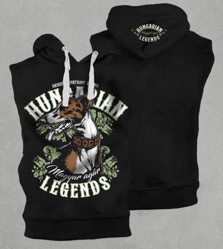 Magyar agár férfi kapucnis, belebújós mellény