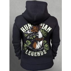 Magyar agár női cipzáras, kapucnis pulóver