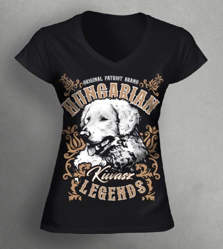 Magyar kuvasz női v-nyakú póló