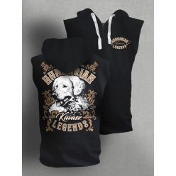 Magyar kuvasz férfi kapucnis, cipzáras mellény