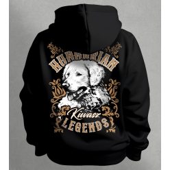 Magyar kuvasz gyerek kapucnis, cipzáras pulóver