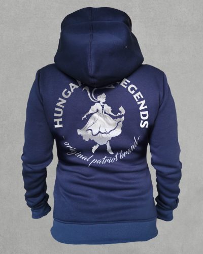 Magyar leány női cipzáras, kapucnis pulóver