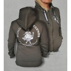 Magyar leány női cipzáras, kapucnis pulóver