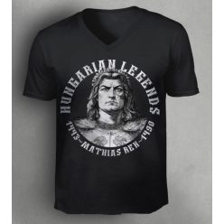 Mátyás király férfi v-nyakú póló