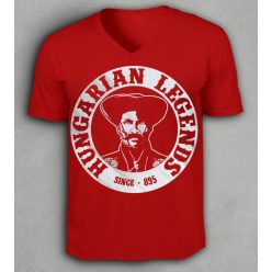 Magyar betyár mintás férfi v-nyakú póló