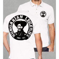 Magyar betyár mintás férfi galléros póló