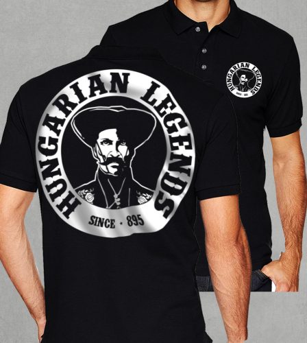 Magyar betyár mintás férfi galléros póló