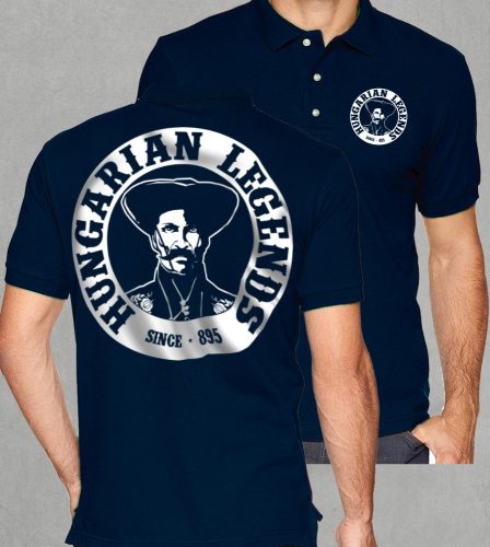 Magyar betyár mintás férfi galléros póló