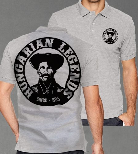 Magyar betyár mintás férfi galléros póló