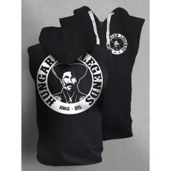 Magyar betyár mintás férfi kapucnis, cipzáras mellény