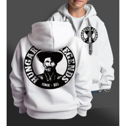 Magyar betyár gyerek kapucnis, cipzáras pulóver