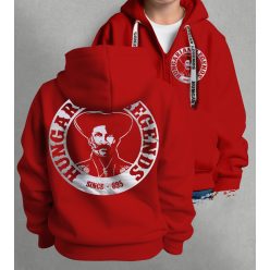 Magyar betyár gyerek kapucnis, cipzáras pulóver