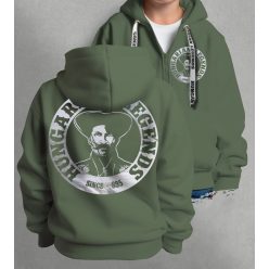 Magyar betyár gyerek kapucnis, cipzáras pulóver