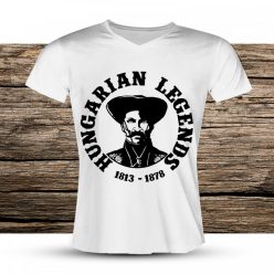 Magyar betyár férfi v-nyakú póló