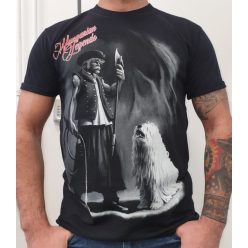 Magyar betyár komondorral férfi rövid ujjú póló