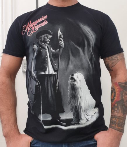 Magyar betyár komondorral férfi rövid ujjú póló