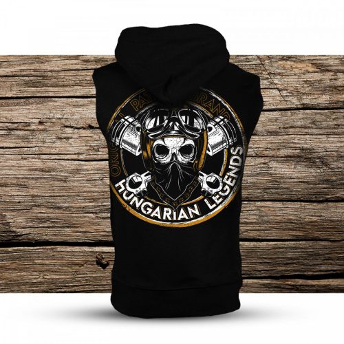 Motoros 2022 férfi kapucnis, cipzáras mellény