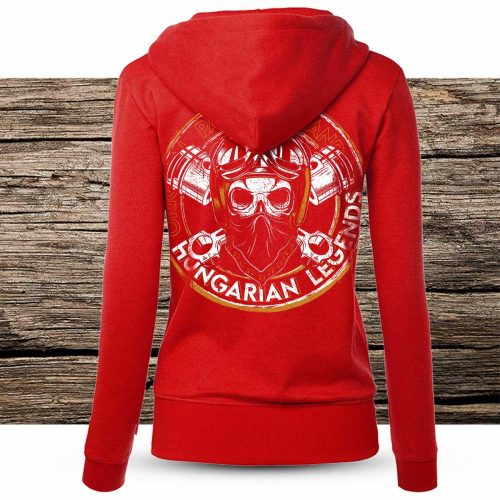 Motoros 2022 női cipzáras, kapucnis pulóver