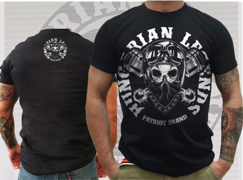 Motoros (körfelirattal) férfi rövid ujjú póló