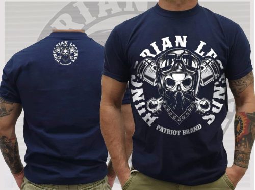 Motoros (körfelirattal) férfi rövid ujjú póló