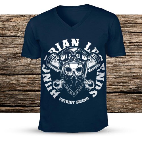 Motoros (körfelirattal) férfi v-nyakú póló