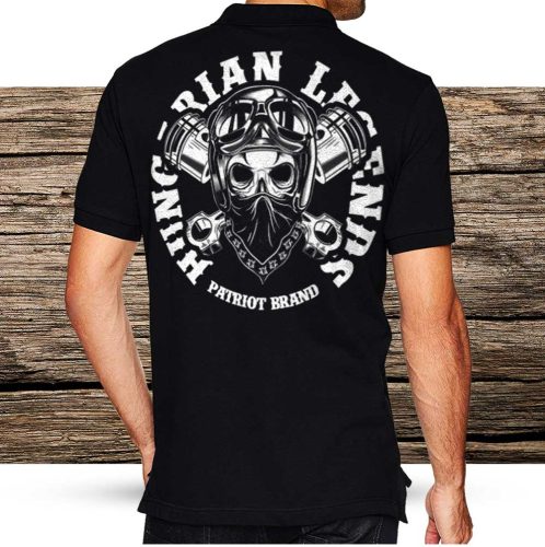 Motoros (körfelirattal) férfi galléros póló