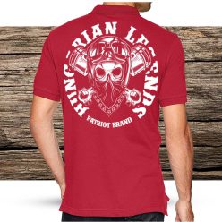 Motoros (körfelirattal) férfi galléros póló