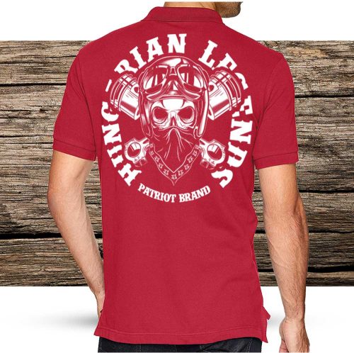 Motoros (körfelirattal) férfi galléros póló