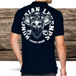 Motoros (körfelirattal) férfi galléros póló