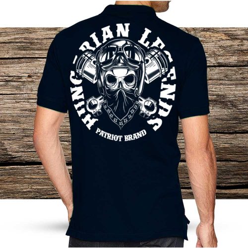 Motoros (körfelirattal) férfi galléros póló