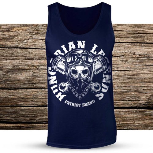 Motoros (körfelirattal) férfi ujjatlan póló