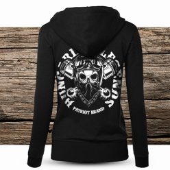 Motoros (körfelirattal) női cipzáras, kapucnis pulóver