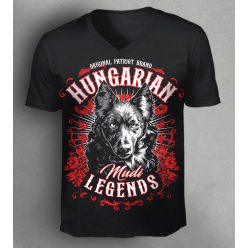 Mudi férfi v-nyakú póló