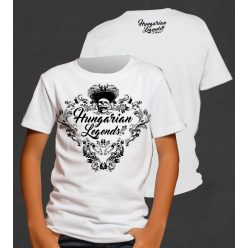   Magyar népi díszítés koponyával gyerek rövid ujjú póló