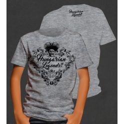   Magyar népi díszítés koponyával gyerek rövid ujjú póló