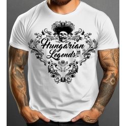   Magyar népi díszítés koponyával férfi rövid ujjú póló